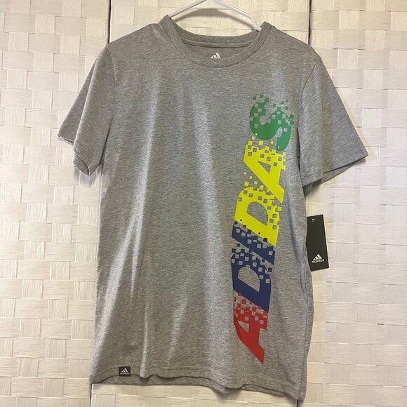 Adidas Gray Boys Large (14-16) T-shirt Read Description - Picture 1 of 6
